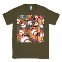 Army Green baseball leopard seamless pattern Classic Tee - JahusDesignShop