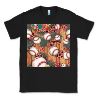 Black baseball leopard seamless pattern Classic Tee - JahusDesignShop