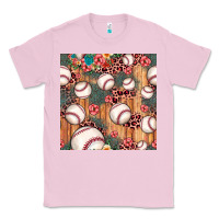 Bubblegum Pink baseball leopard seamless pattern Classic Tee - JahusDesignShop
