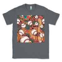 Charcoal Heather baseball leopard seamless pattern Classic Tee - JahusDesignShop