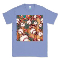 Colony Blue baseball leopard seamless pattern Classic Tee - JahusDesignShop