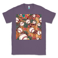 Lavender baseball leopard seamless pattern Classic Tee - JahusDesignShop