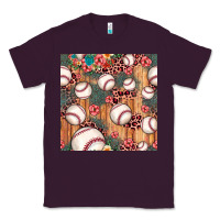 Plum baseball leopard seamless pattern Classic Tee - JahusDesignShop