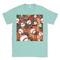 Seafoam baseball leopard seamless pattern Classic Tee - JahusDesignShop