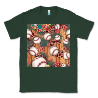 Sports Green baseball leopard seamless pattern Classic Tee - JahusDesignShop