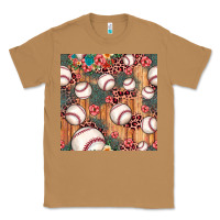 Toasted Coconut baseball leopard seamless pattern Classic Tee - JahusDesignShop
