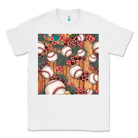 White baseball leopard seamless pattern Classic Tee - JahusDesignShop
