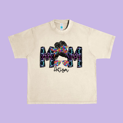 Mom Autism Urban Heavy Tee Designed By Sublimationcraftshop