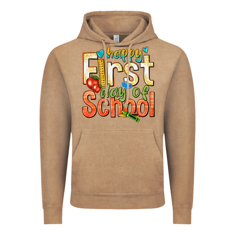 Happy First Day Of School Vintage Hoodie by texasbilliewilder | Teevron