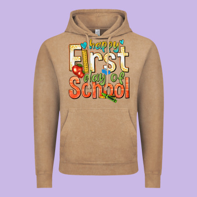 Happy First Day Of School Vintage Hoodie Designed By Texasbilliewilder