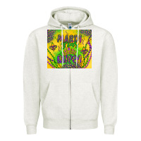 Oatmeal Heather mardi gras queen Zipper Hoodie - Artiststas