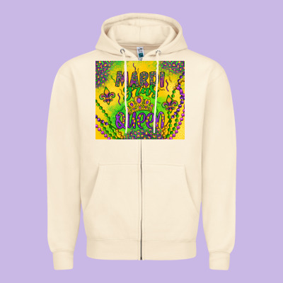 Mardi Gras Queen Zipper Hoodie Designed By Artiststas