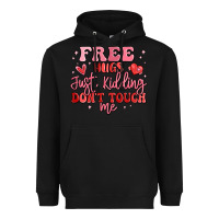 Black free hugs just kidding don't touch me Heavyweight Hoodie - MaliasSmallBusiness