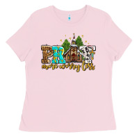 Bubblegum Pink pray more worry less with church Ladies Tee - AdoDesignShop