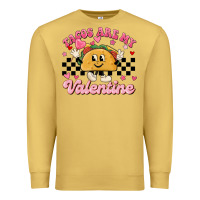 Antique Gold tacos are my valentine Premium Sweatshirt - MaliasSmallBusiness
