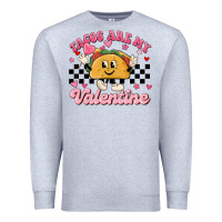 Heather Grey tacos are my valentine Premium Sweatshirt - MaliasSmallBusiness