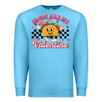 Ocean Blue tacos are my valentine Premium Sweatshirt - MaliasSmallBusiness