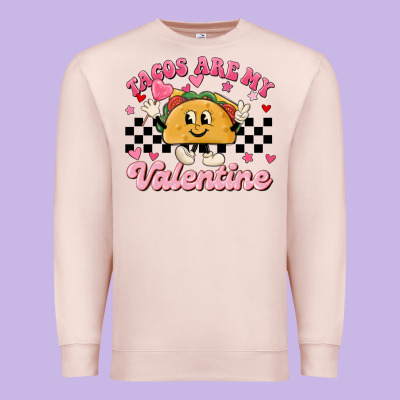 Tacos Are My Valentine Premium Sweatshirt Designed By Maliassmallbusiness