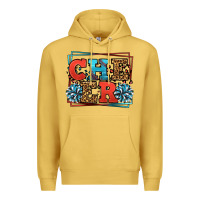 Antique Gold Cheer Baseball stitchs Premium Hoodie - LillyAllenDesigns
