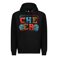 Black Cheer Baseball stitchs Premium Hoodie - LillyAllenDesigns