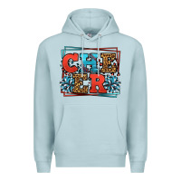 Blue Mist Cheer Baseball stitchs Premium Hoodie - LillyAllenDesigns