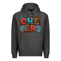 Charcoal Heather Cheer Baseball stitchs Premium Hoodie - LillyAllenDesigns