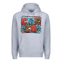 Heather Grey Cheer Baseball stitchs Premium Hoodie - LillyAllenDesigns