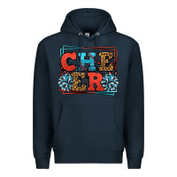 Navy Cheer Baseball stitchs Premium Hoodie - LillyAllenDesigns