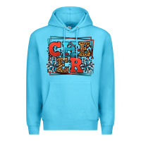 Ocean Blue Cheer Baseball stitchs Premium Hoodie - LillyAllenDesigns