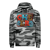 Slate Camo Cheer Baseball stitchs Premium Hoodie - LillyAllenDesigns
