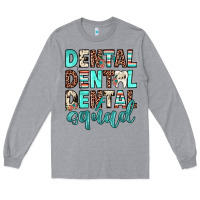 Heather Grey dental squad Long Sleeve Tee - JahusDesignShop