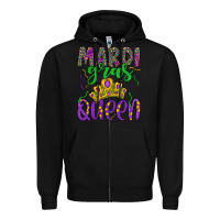 Black mardi gras queen Zipper Hoodie - Artiststas