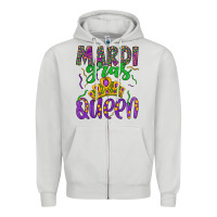 Dove Grey mardi gras queen Zipper Hoodie - Artiststas