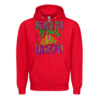 Red mardi gras queen Zipper Hoodie - Artiststas