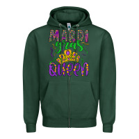 Sports Green mardi gras queen Zipper Hoodie - Artiststas