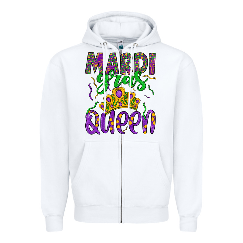 Mardi Gras Queen Zipper Hoodie by Artiststas | Teevron