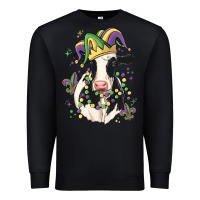 Black mardi gras cow Premium Sweatshirt - MaliasSmallBusiness
