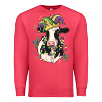 Cardinal mardi gras cow Premium Sweatshirt - MaliasSmallBusiness