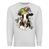 Dove Grey mardi gras cow Premium Sweatshirt - MaliasSmallBusiness