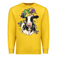 Lemon mardi gras cow Premium Sweatshirt - MaliasSmallBusiness