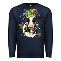 Navy mardi gras cow Premium Sweatshirt - MaliasSmallBusiness