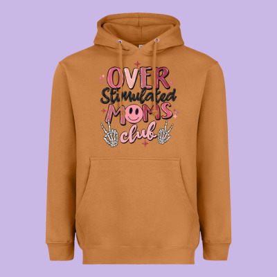 Over Stimulated Moms Club Heavyweight Hoodie Designed By Maliassmallbusiness