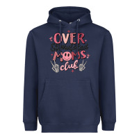 Navy over stimulated moms club Heavyweight Hoodie - MaliasSmallBusiness