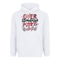 White over stimulated moms club Heavyweight Hoodie - MaliasSmallBusiness