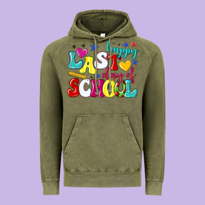 Happy Last Day Of School Vintage Hoodie Designed By Texasbilliewilder