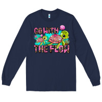 Navy go with the flow Long Sleeve Tee - AdoDesignShop