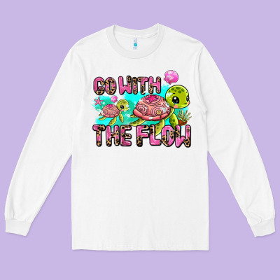 Go With The Flow Long Sleeve Tee Designed By Adodesignshop