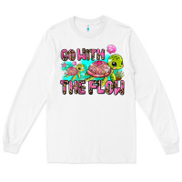 White go with the flow Long Sleeve Tee - AdoDesignShop