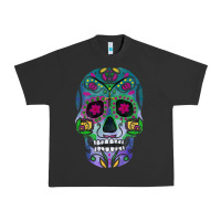 Pigment Black sugar skull Urban Heavy Tee - FaDigitalArtStudio