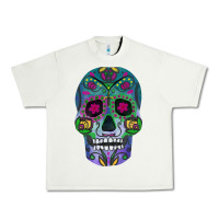 Pistachio sugar skull Urban Heavy Tee - FaDigitalArtStudio
